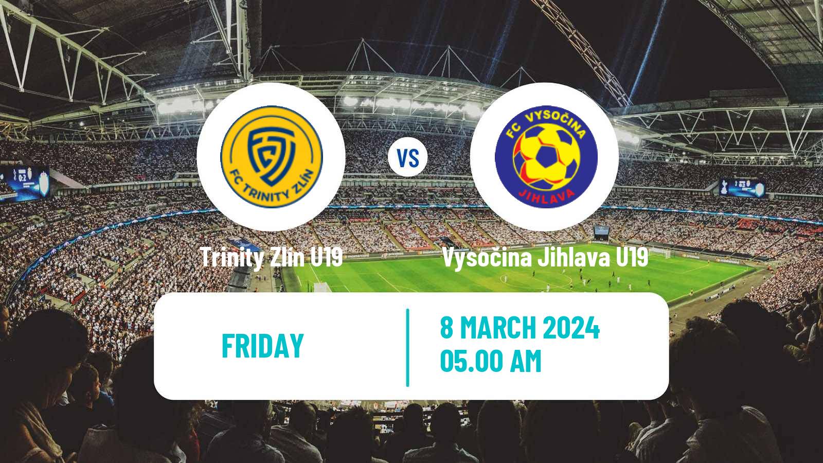 Soccer Czech U19 League Trinity Zlín U19 - Vysočina Jihlava U19