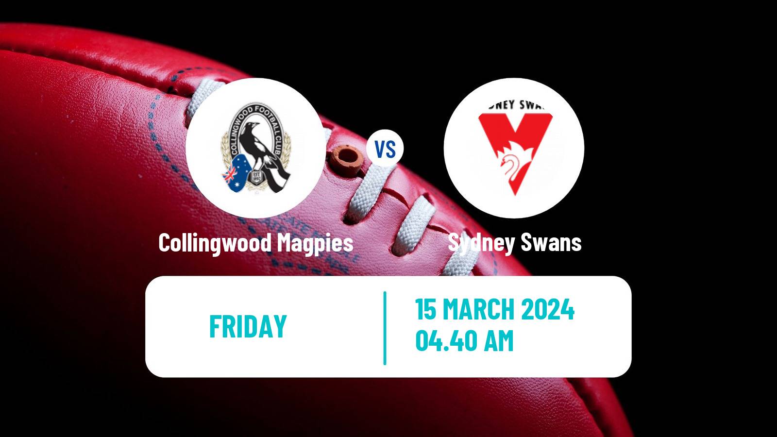 Aussie rules AFL Collingwood Magpies - Sydney Swans