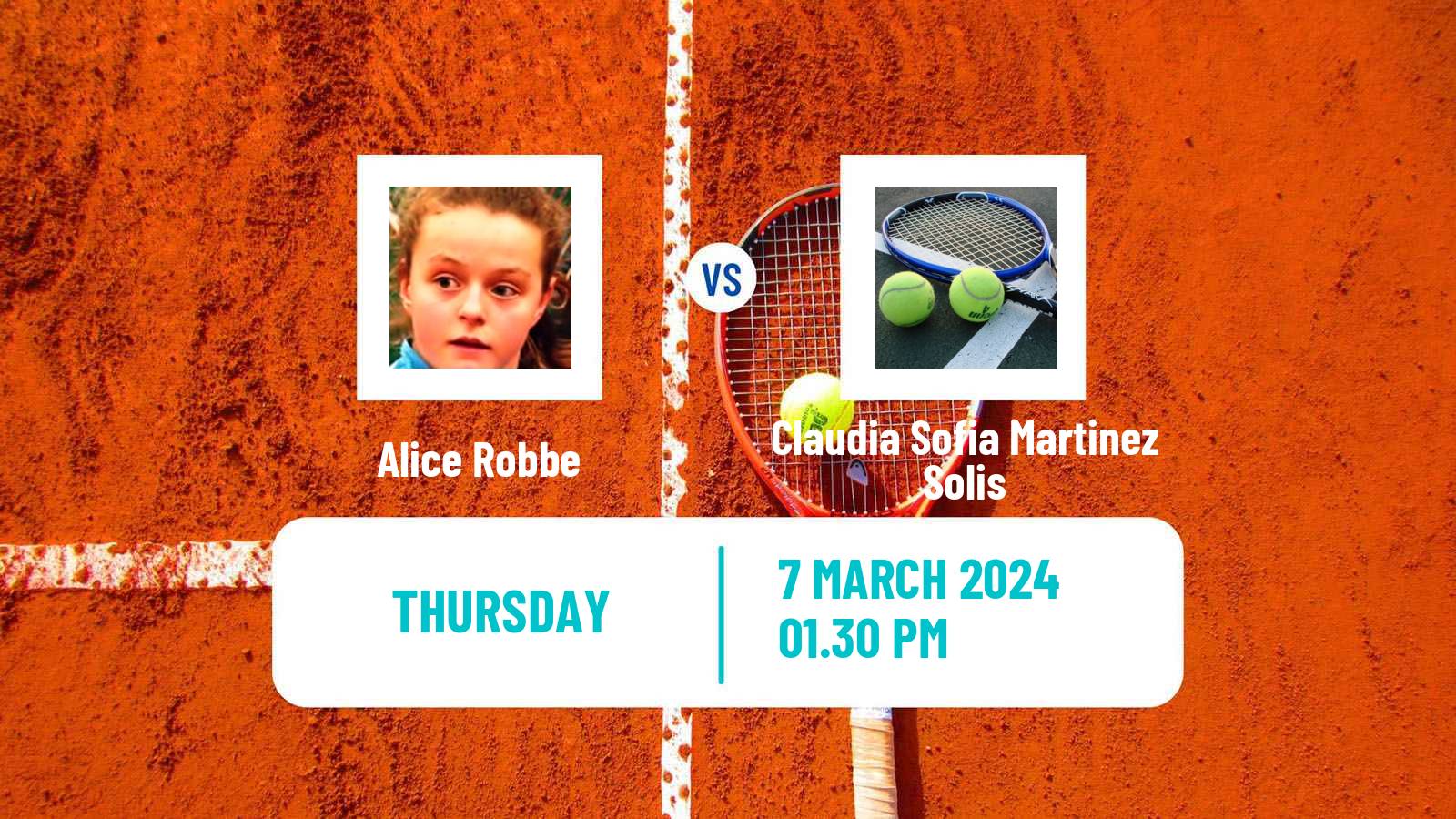 Tennis ITF W15 Brossard Women Alice Robbe - Claudia Sofia Martinez Solis