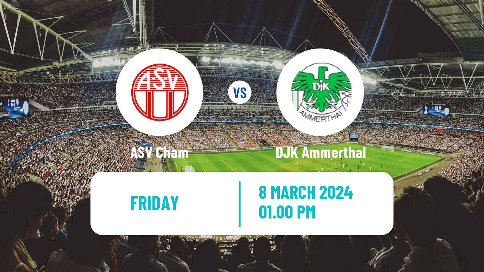 Soccer German Oberliga Bayern Nord Cham - DJK Ammerthal