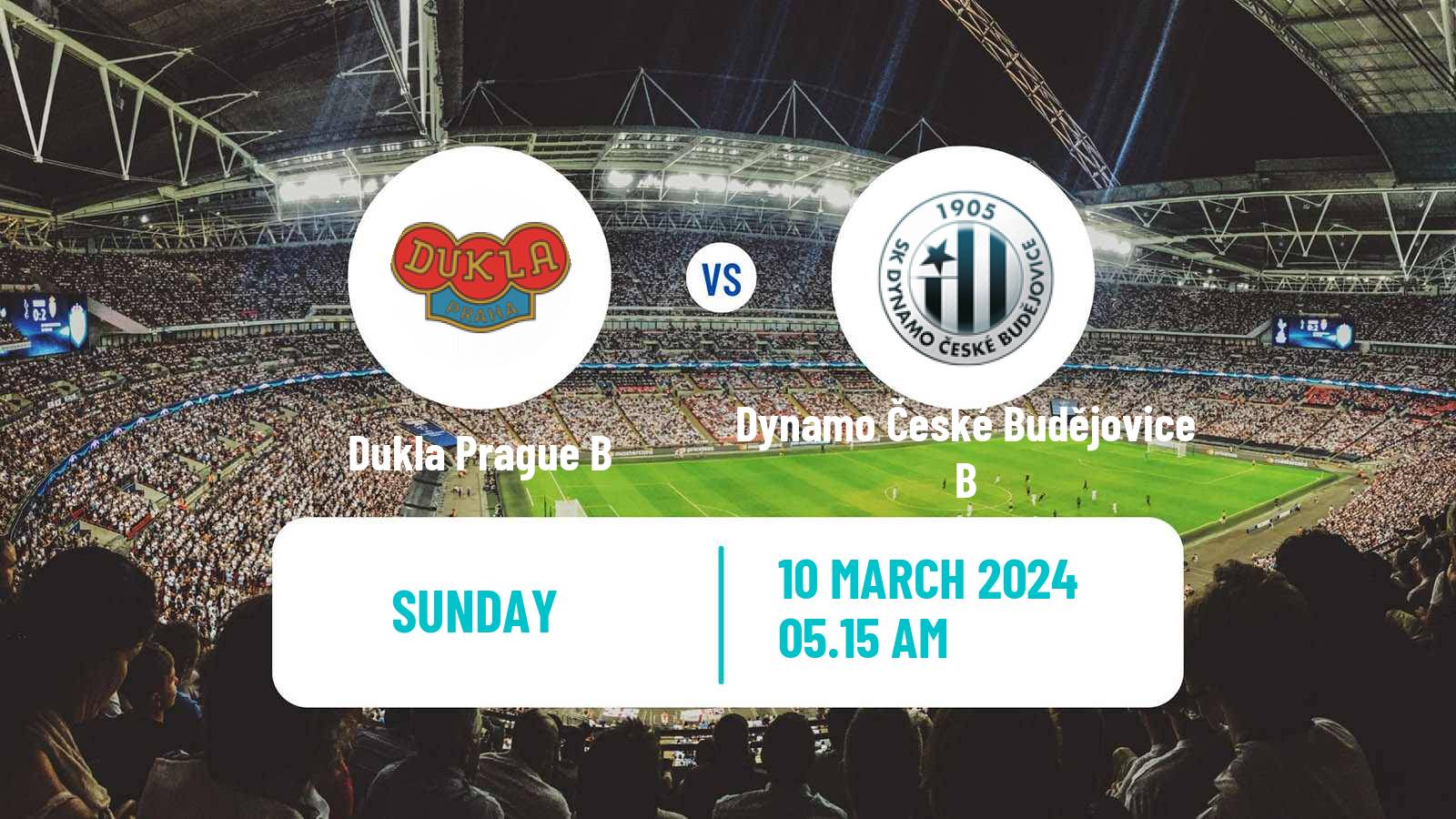 Soccer Czech CFL Group A Dukla Prague B - Dynamo České Budějovice B