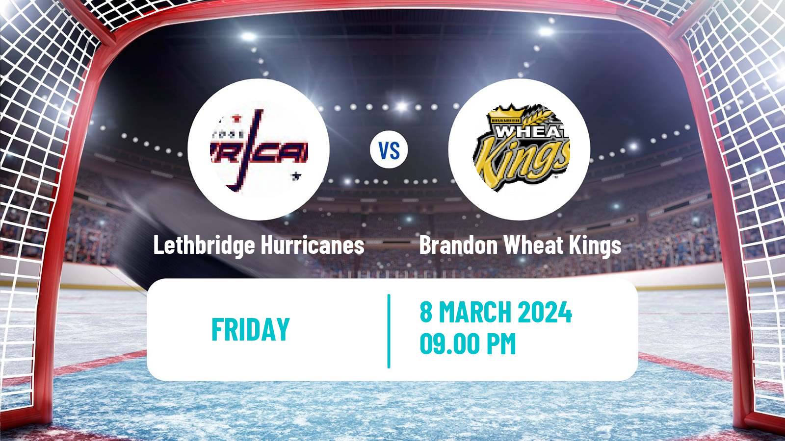 Hockey WHL Lethbridge Hurricanes - Brandon Wheat Kings