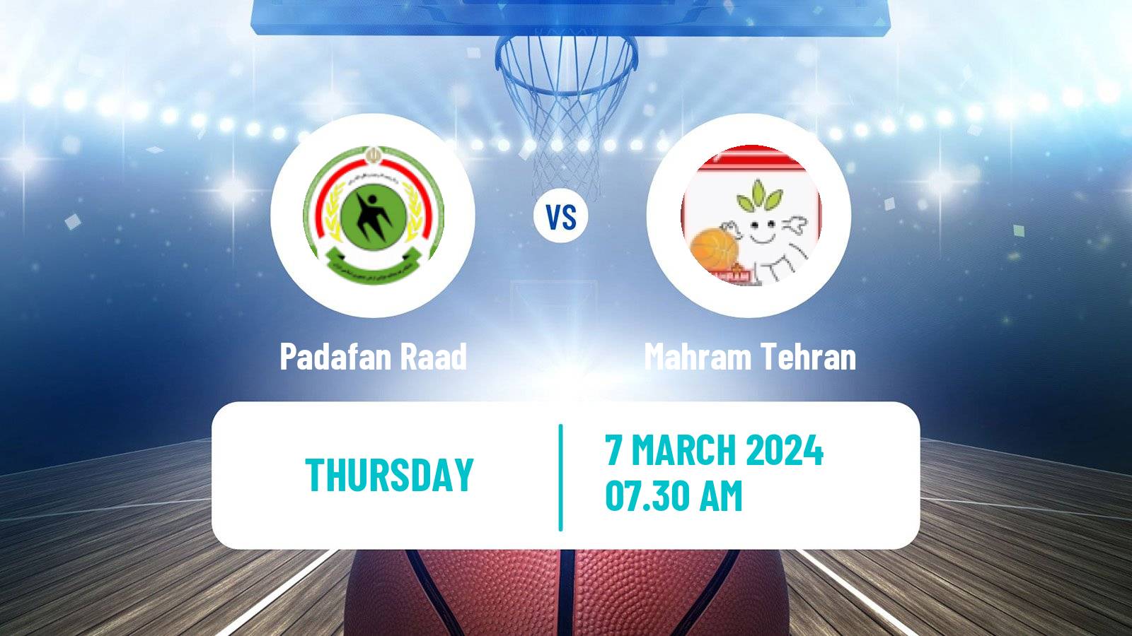 Basketball Iran Super League Basketball Padafan Raad - Mahram Tehran