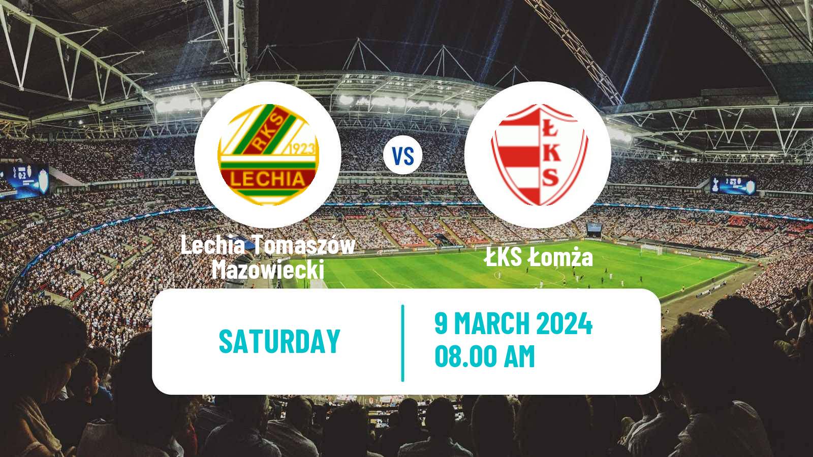 Soccer Polish Division 3 - Group I Lechia Tomaszów Mazowiecki - ŁKS Łomża