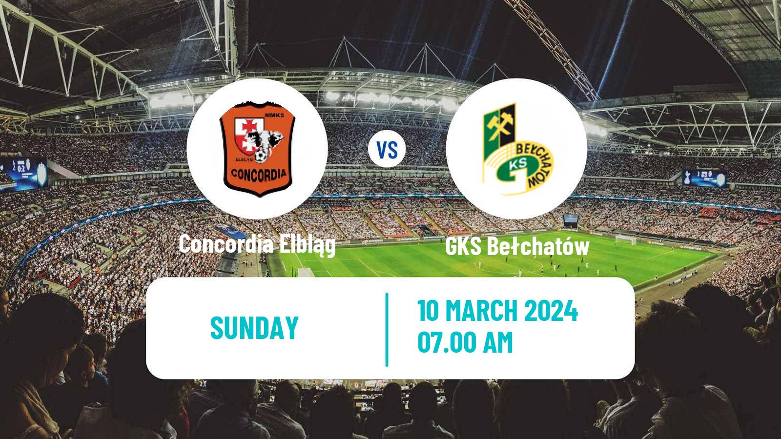 Soccer Polish Division 3 - Group I Concordia Elbląg - GKS Bełchatów