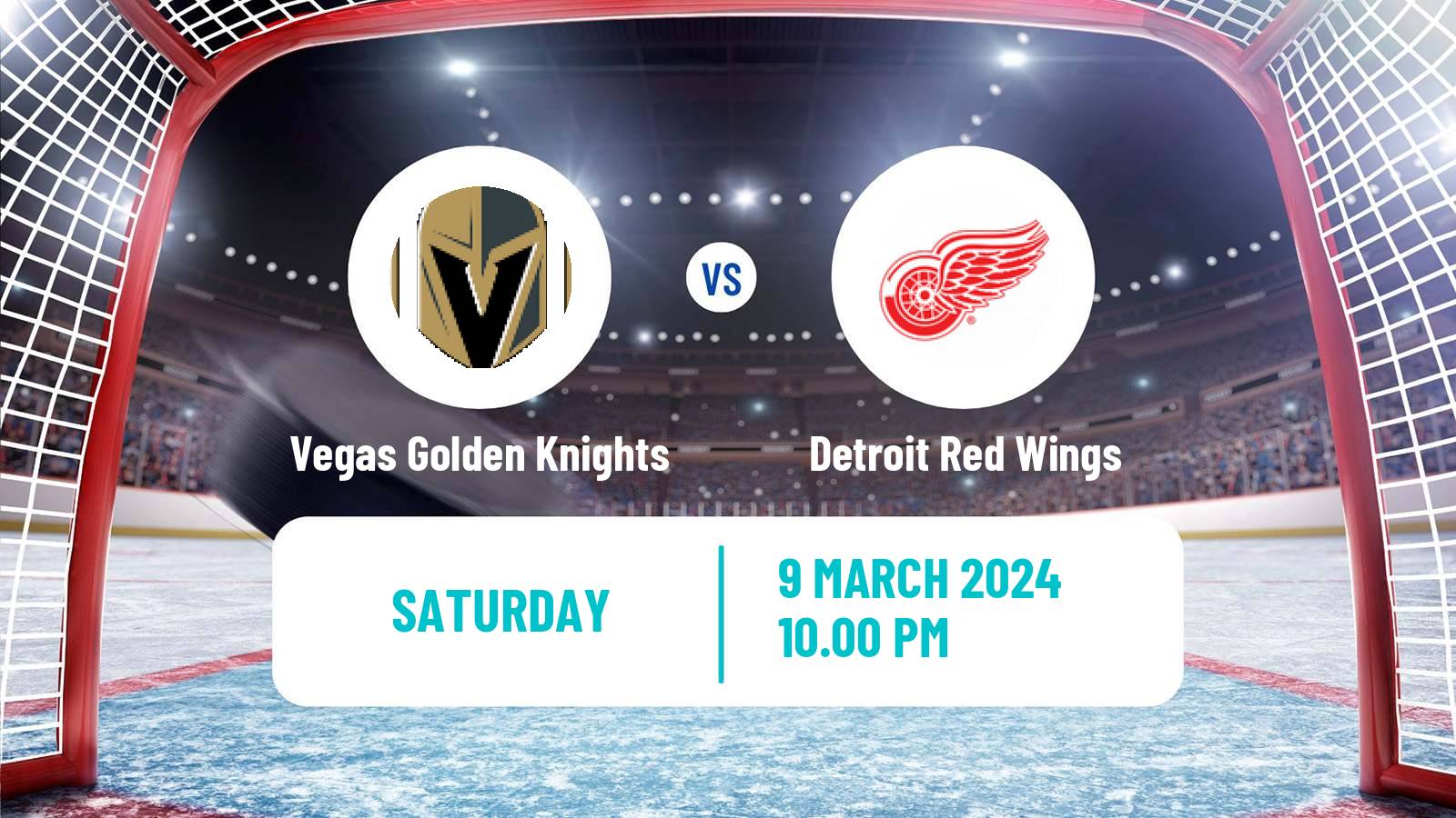 Hockey NHL Vegas Golden Knights - Detroit Red Wings