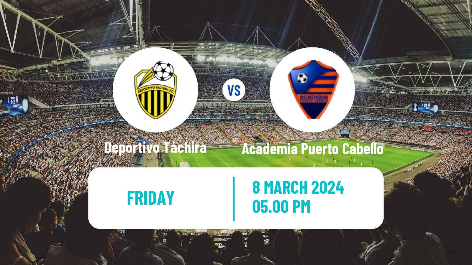 Soccer Venezuelan Primera Division Deportivo Táchira - Academia Puerto Cabello