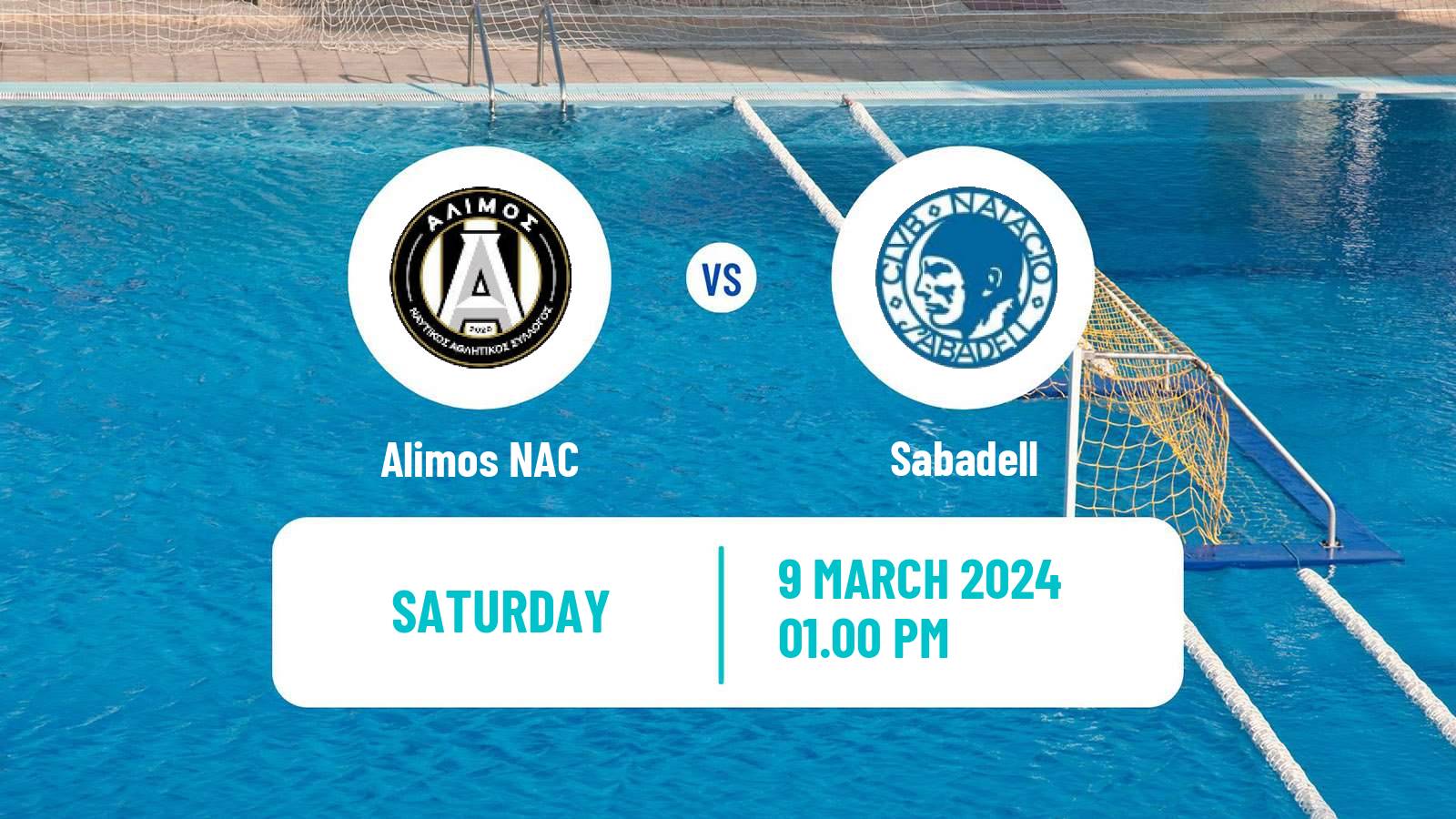 Water polo Champions League Water Polo Women Alimos - Sabadell