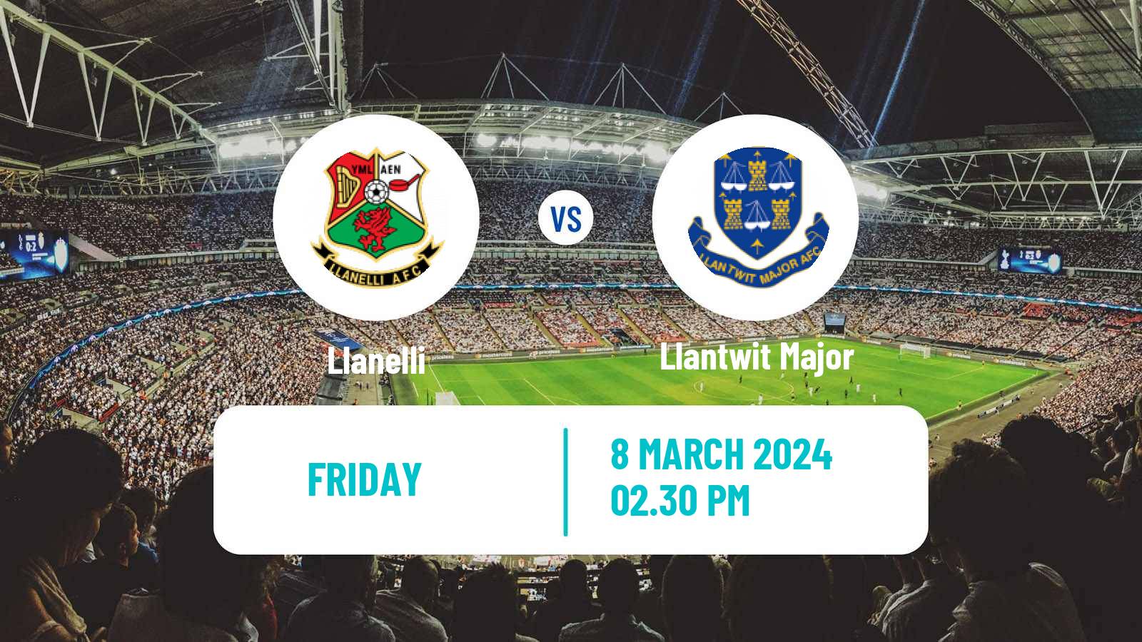 Soccer Welsh Cymru South Llanelli - Llantwit Major