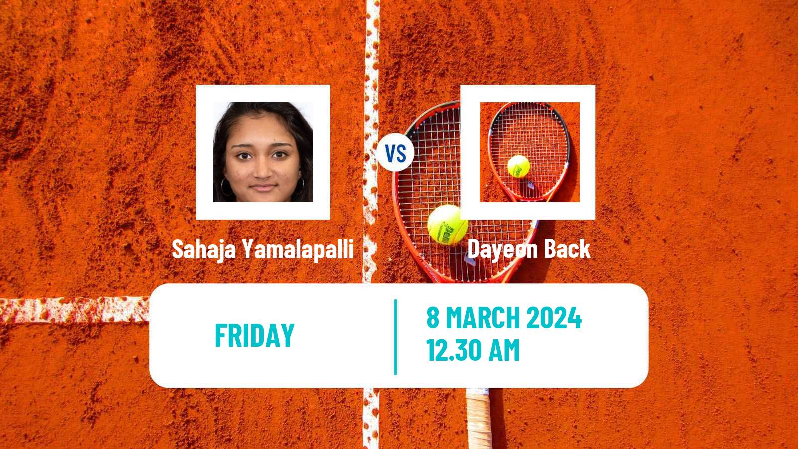 Tennis ITF W35 Nagpur Women Sahaja Yamalapalli - Dayeon Back