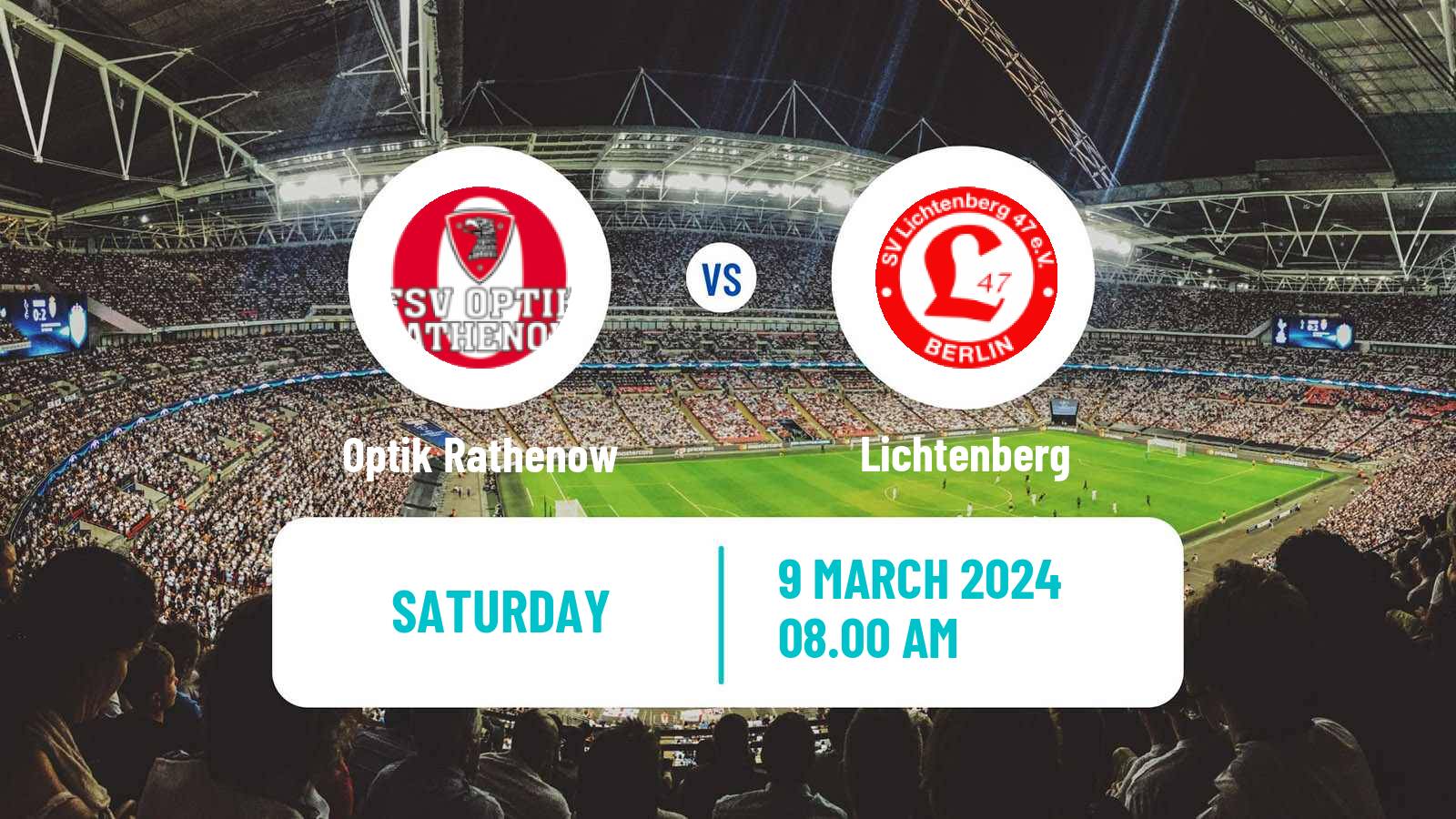 Soccer German Oberliga NOFV-Nord Optik Rathenow - Lichtenberg