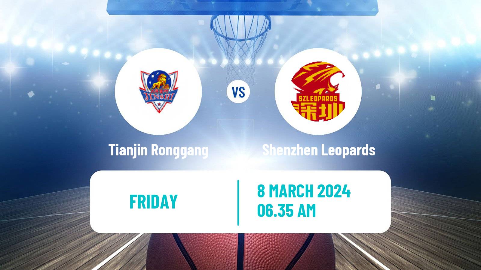 Basketball CBA Tianjin Ronggang - Shenzhen Leopards