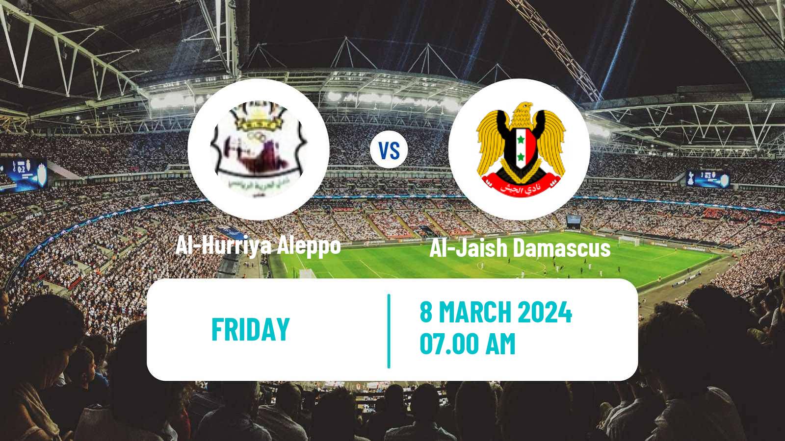 Soccer Syrian Premier League Al-Hurriya Aleppo - Al-Jaish Damascus