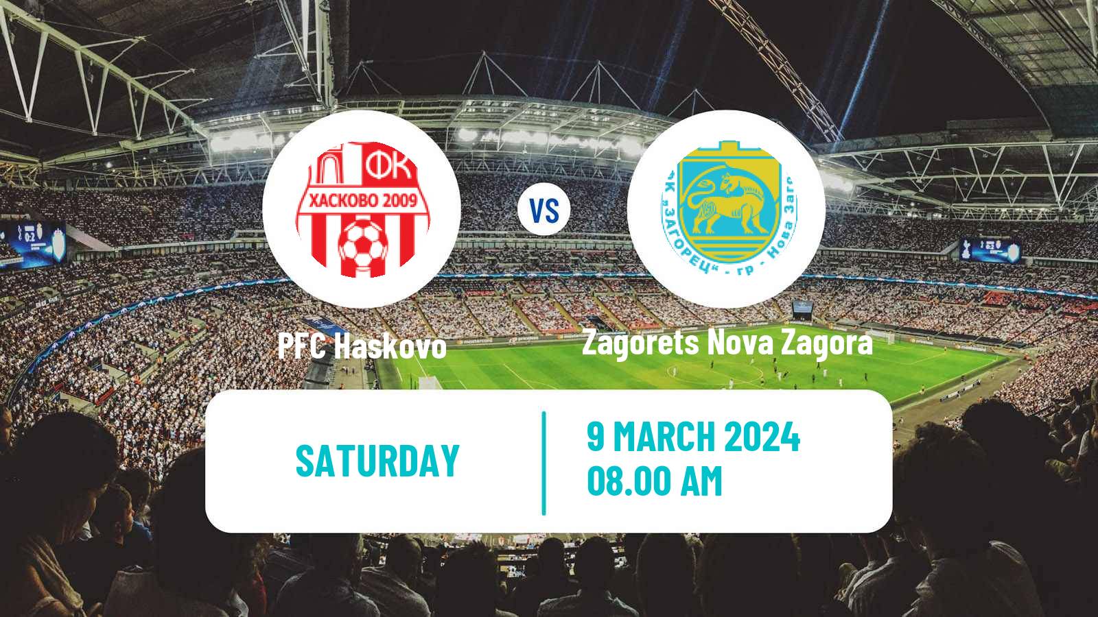 Soccer Bulgarian Third League - South-East Haskovo - Zagorets Nova Zagora
