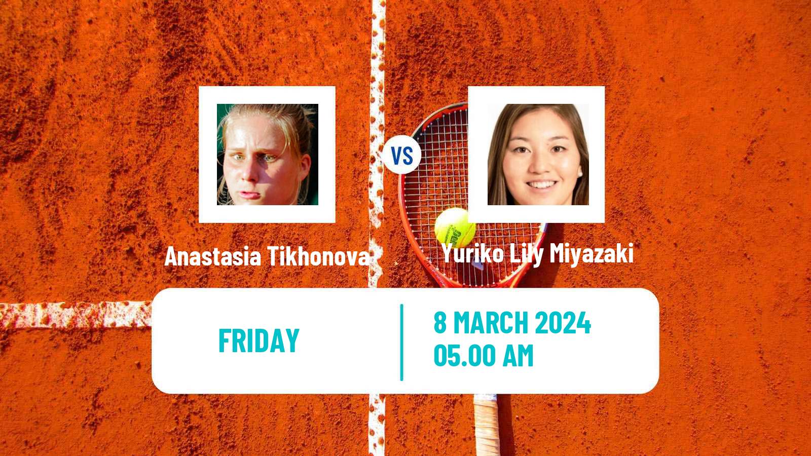 Tennis ITF W75 Trnava Women Anastasia Tikhonova - Yuriko Lily Miyazaki