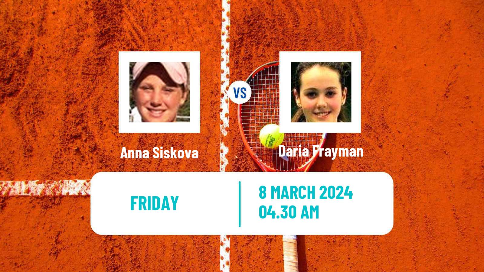 Tennis ITF W15 Sharm Elsheikh 5 Women Anna Siskova - Daria Frayman