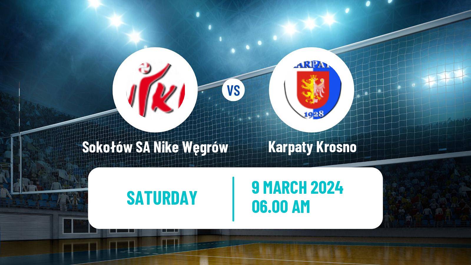 Volleyball Polish I Liga Volleyball Women Sokołów SA Nike Węgrów - Karpaty Krosno