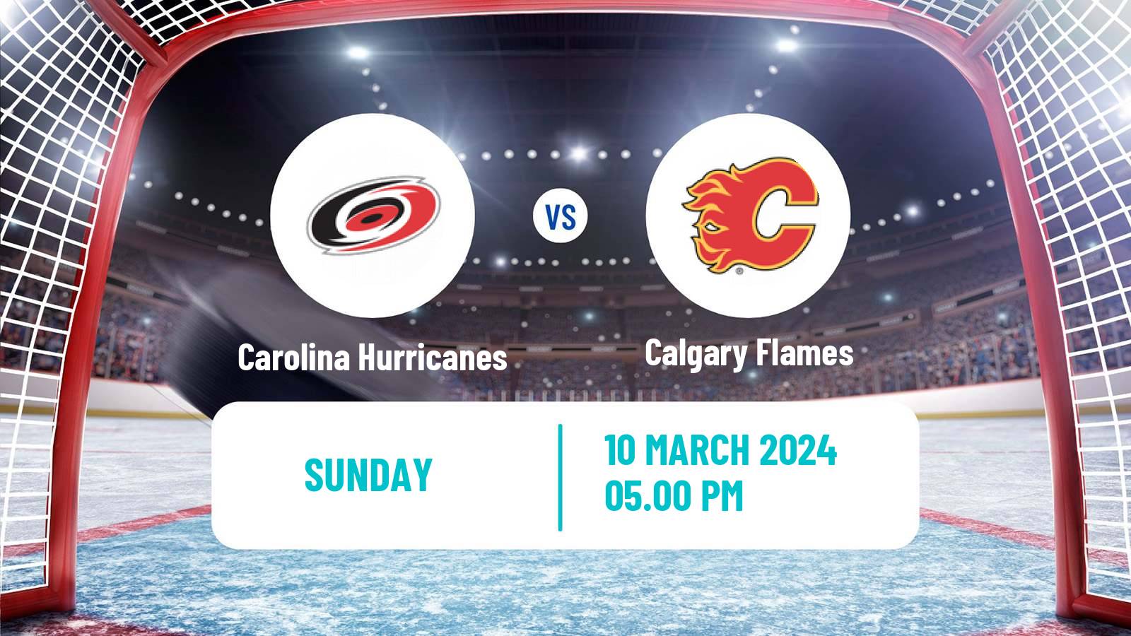 Hockey NHL Carolina Hurricanes - Calgary Flames