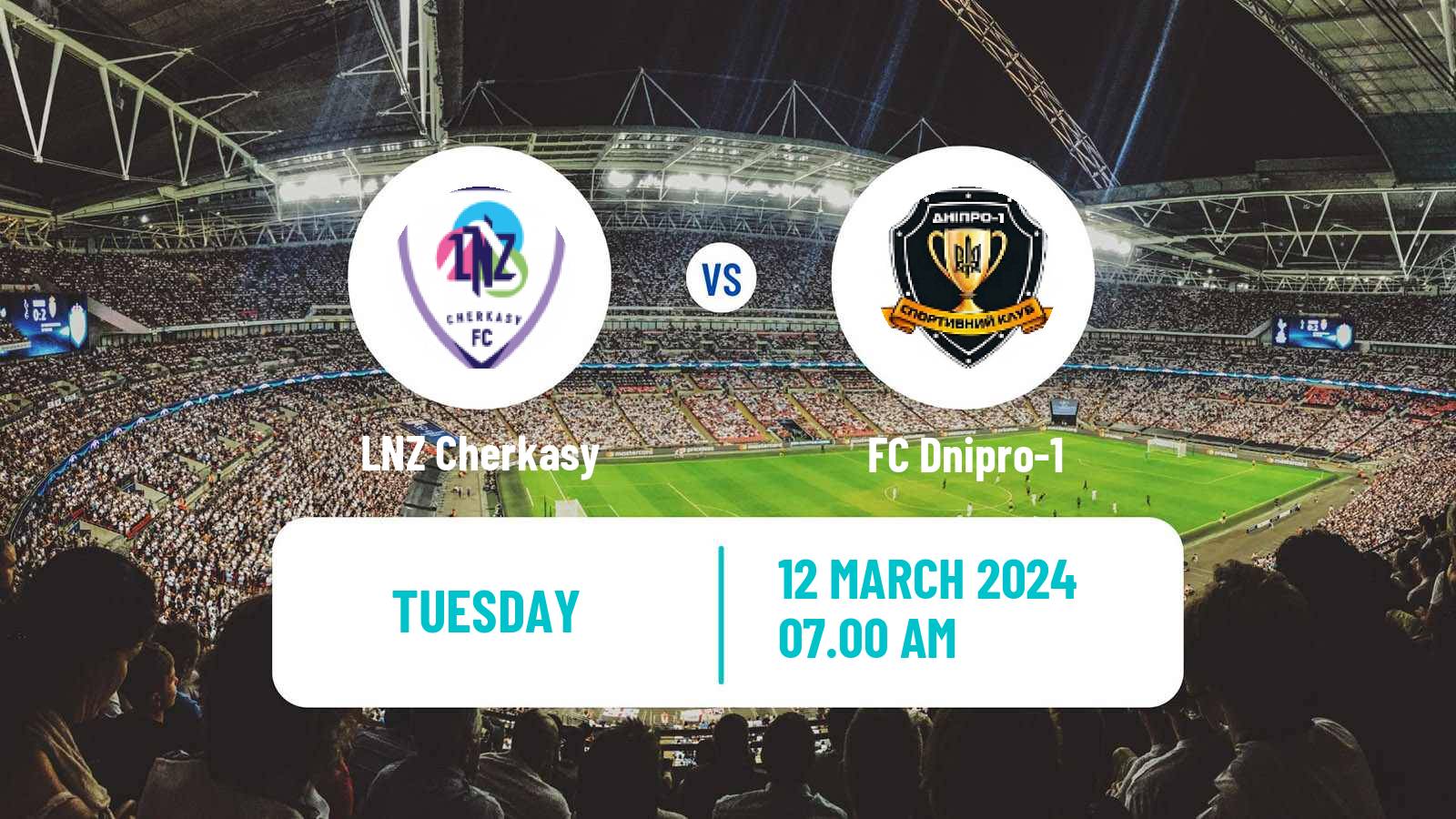 Soccer Ukrainian Premier League LNZ Cherkasy - Dnipro-1