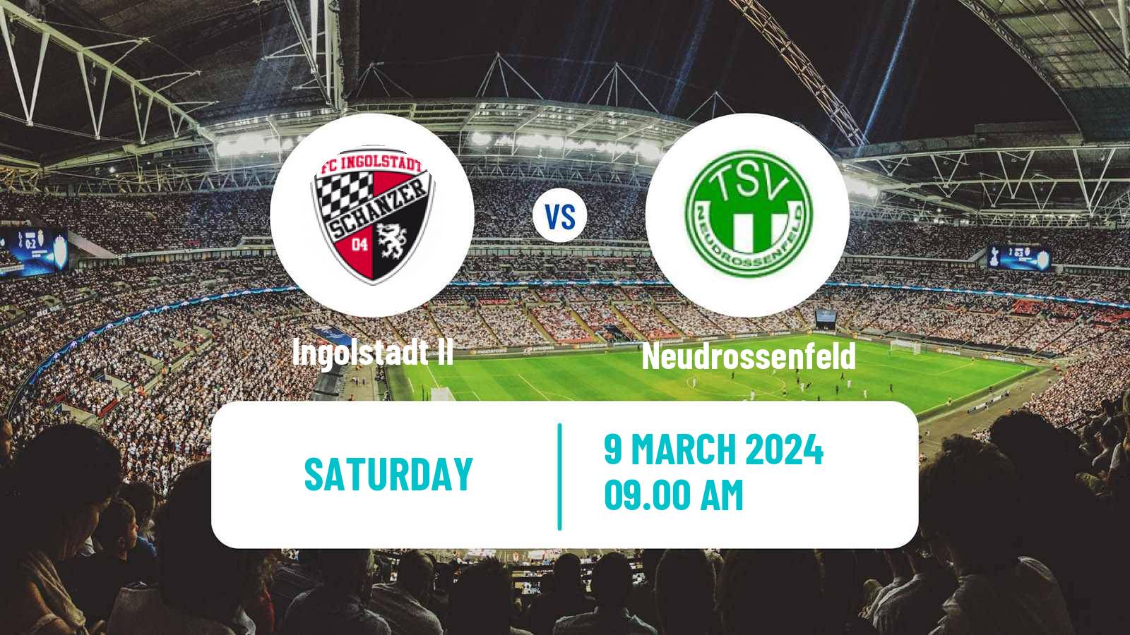 Soccer German Oberliga Bayern Nord Ingolstadt II - Neudrossenfeld