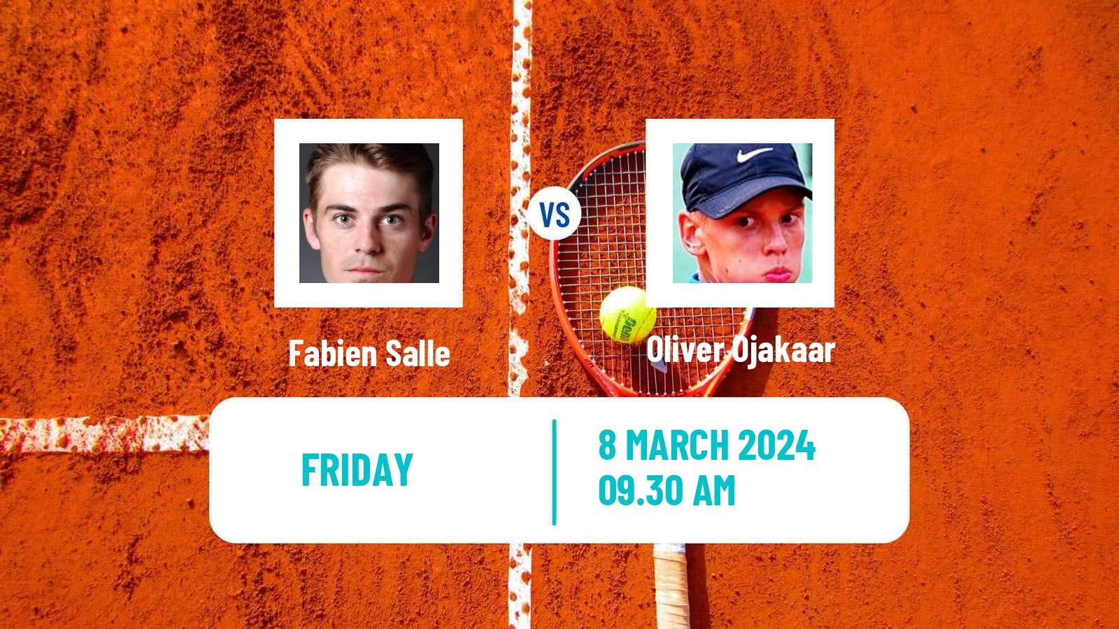 Tennis ITF M15 Poitiers Men Fabien Salle - Oliver Ojakaar