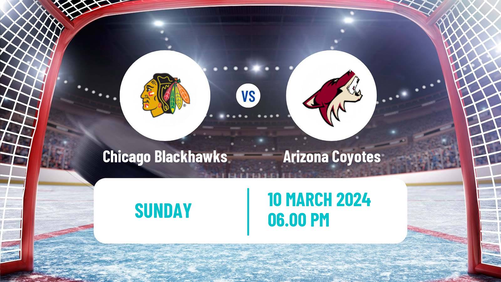 Hockey NHL Chicago Blackhawks - Arizona Coyotes