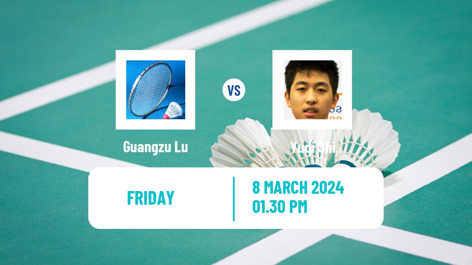 Badminton BWF World Tour French Open Men Guangzu Lu - Yuqi Shi