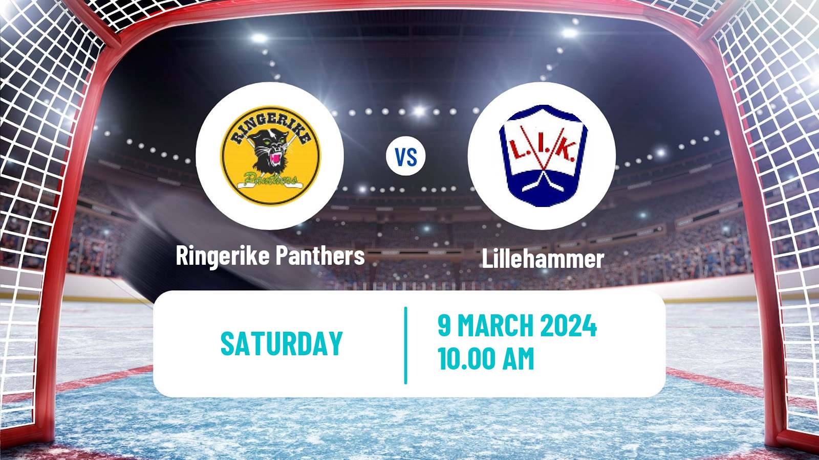 Hockey Norwegian Ligaen Hockey Ringerike Panthers - Lillehammer