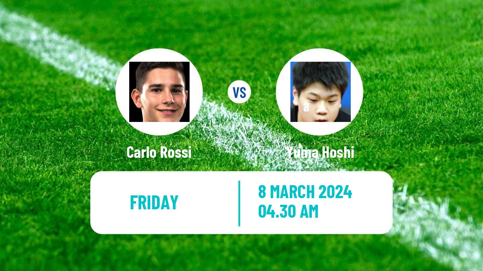Table tennis Challenger Series Men Carlo Rossi - Yuma Hoshi
