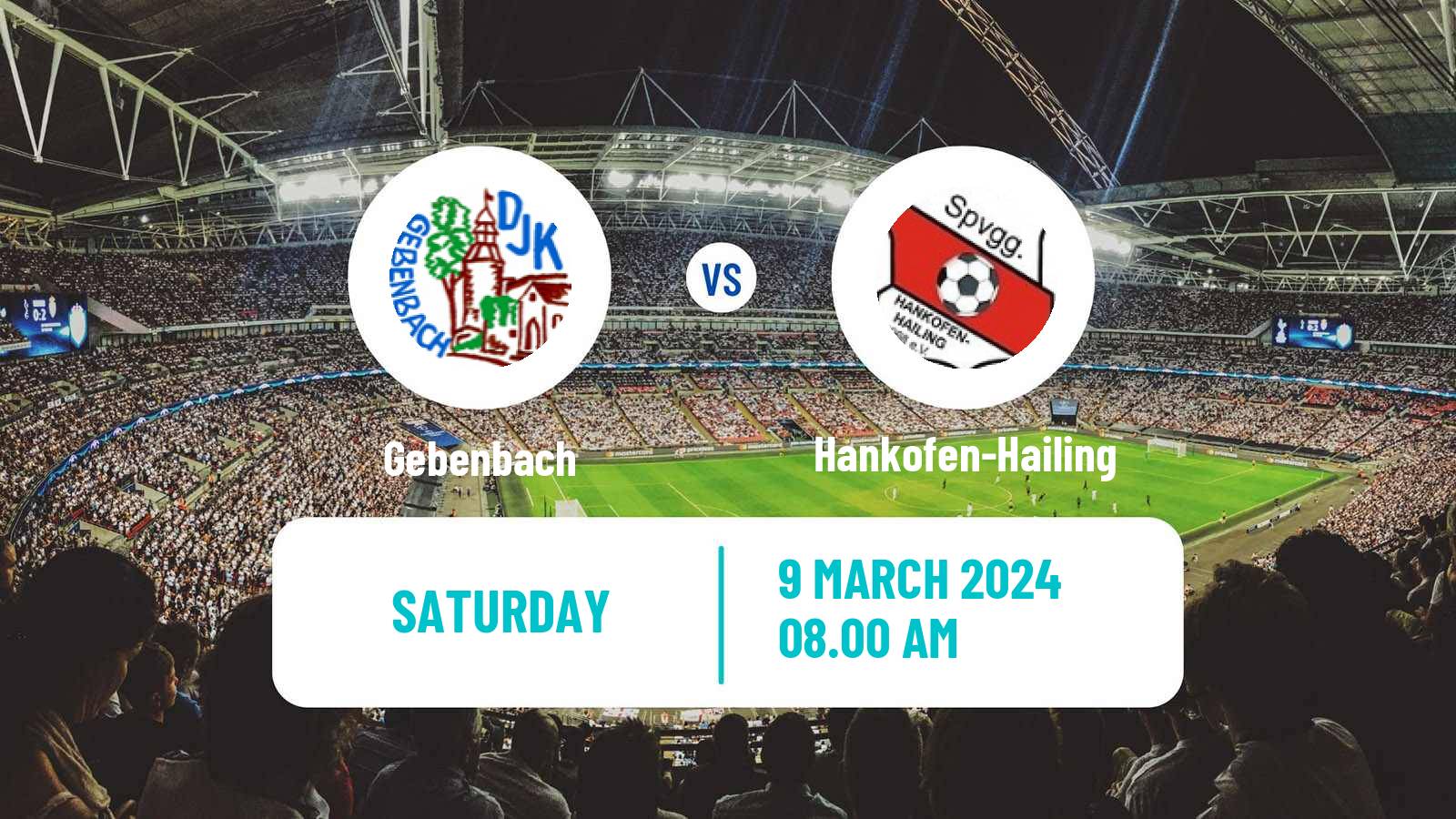 Soccer German Oberliga Bayern Nord Gebenbach - Hankofen-Hailing
