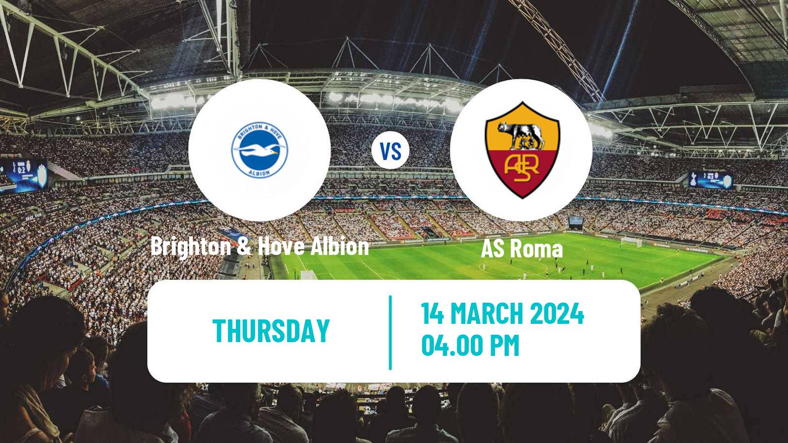Soccer UEFA Europa League Brighton & Hove Albion - Roma