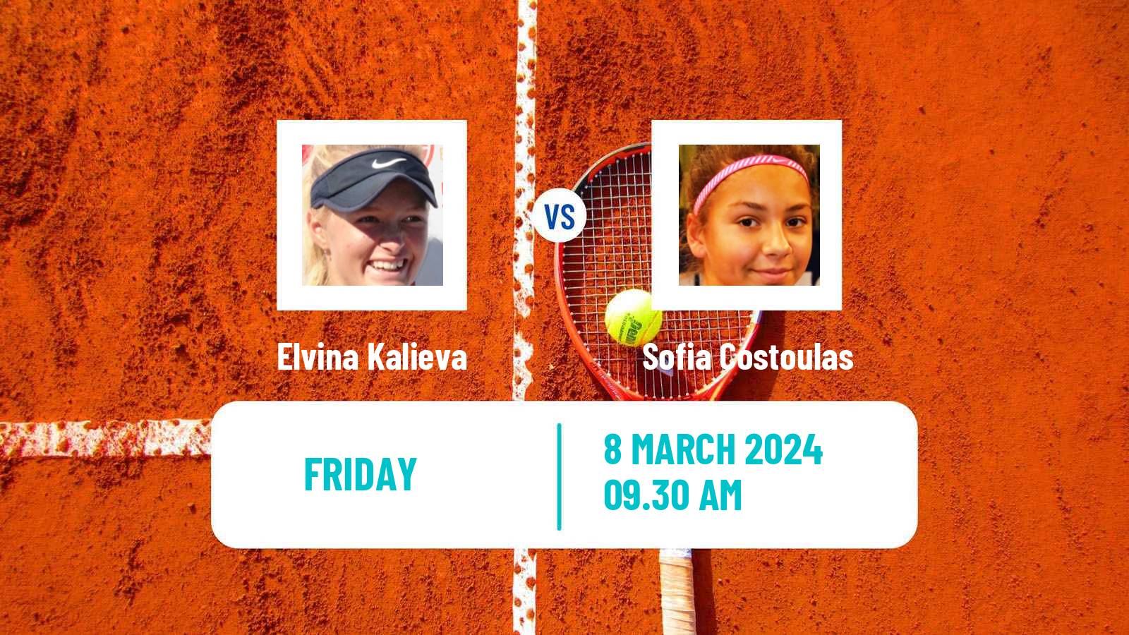 Tennis ITF W35 Santo Domingo Women Elvina Kalieva - Sofia Costoulas