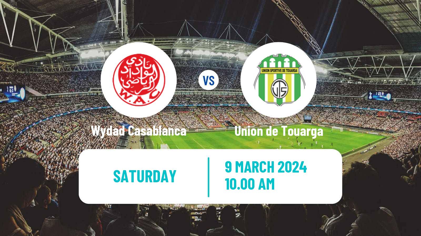 Soccer Moroccan Botola Wydad Casablanca - Union de Touarga