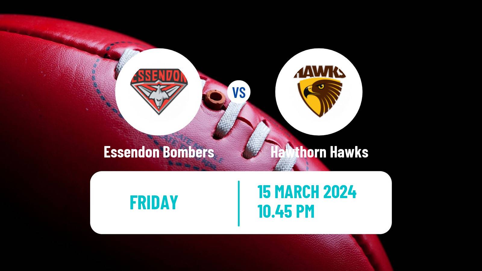 Aussie rules AFL Essendon Bombers - Hawthorn Hawks