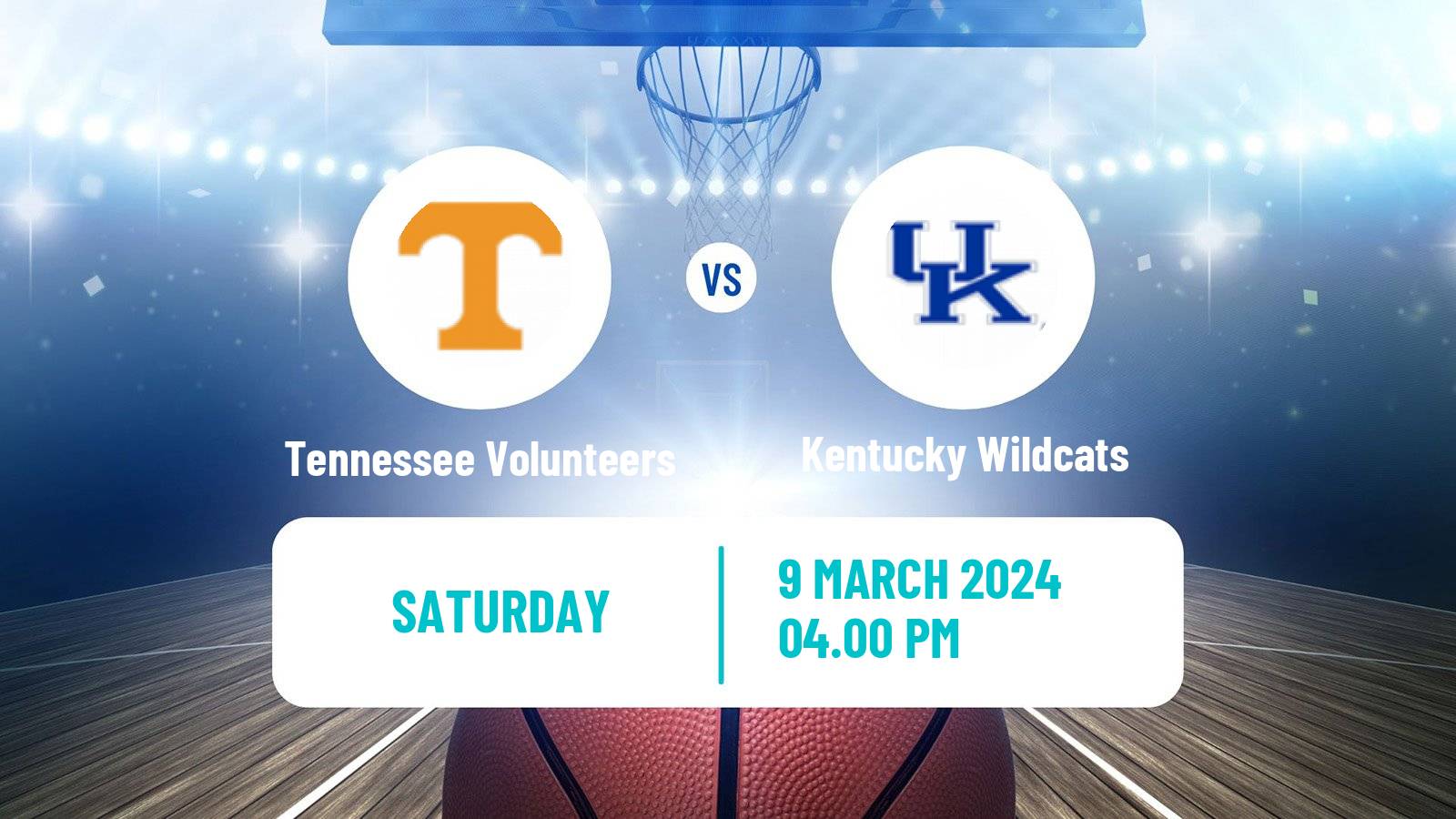 Basketball NCAA College Basketball Tennessee Volunteers - Kentucky Wildcats