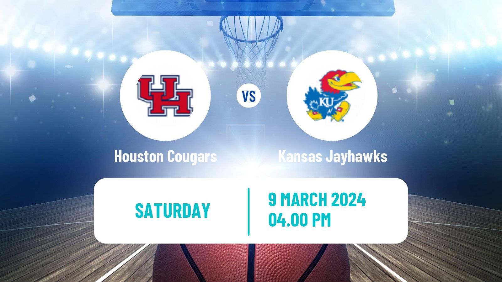 Basketball NCAA College Basketball Houston Cougars - Kansas Jayhawks