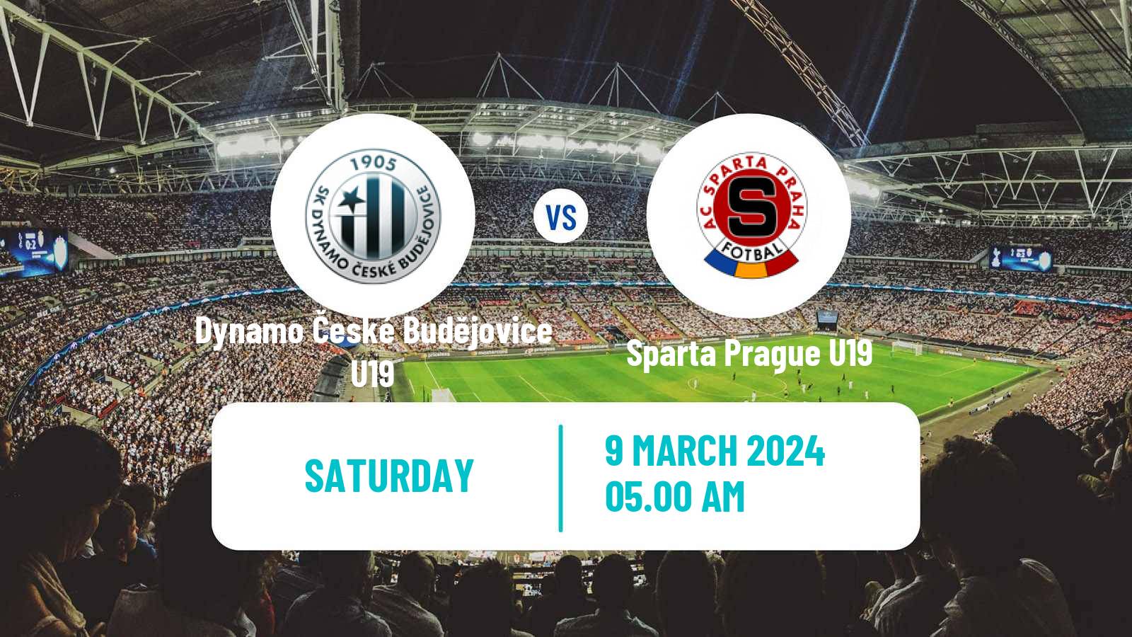 Soccer Czech U19 League Dynamo České Budějovice U19 - Sparta Prague U19