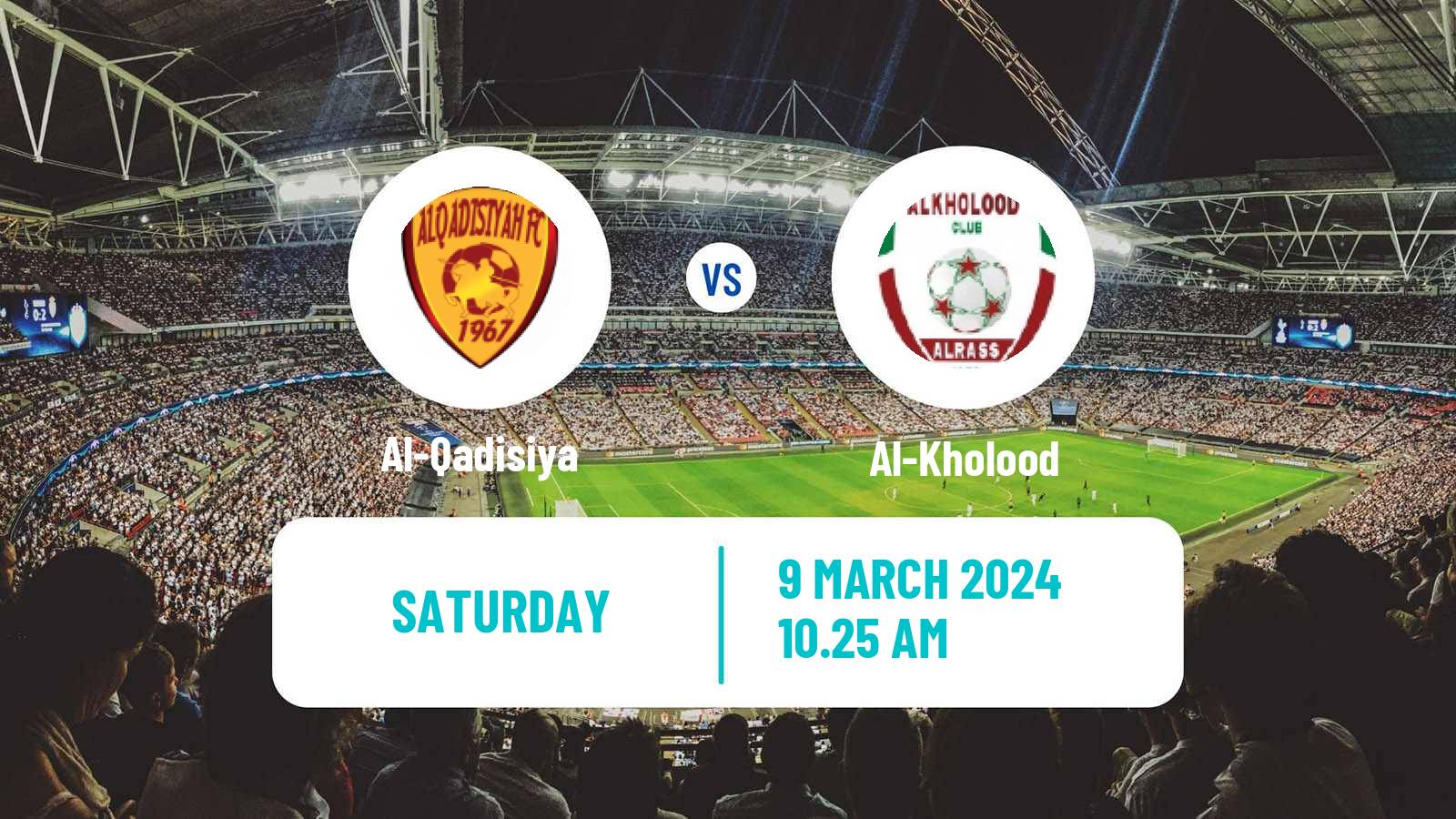 Soccer Saudi Division 1 Al-Qadisiya - Al-Kholood