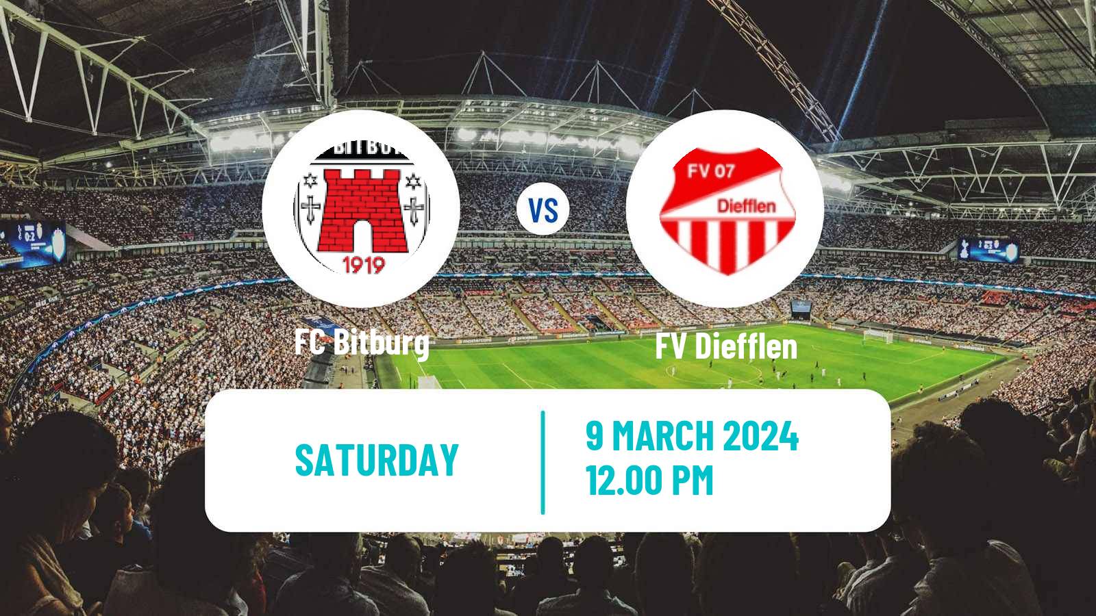 Soccer German Oberliga Rheinland-Pfalz/Saar Bitburg - Diefflen
