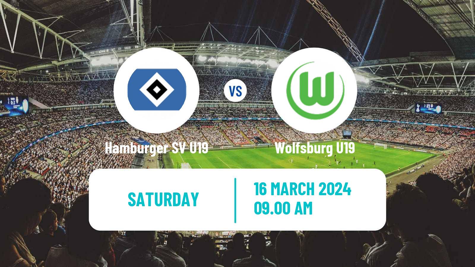 Soccer German Junioren Bundesliga North Hamburger SV U19 - Wolfsburg U19