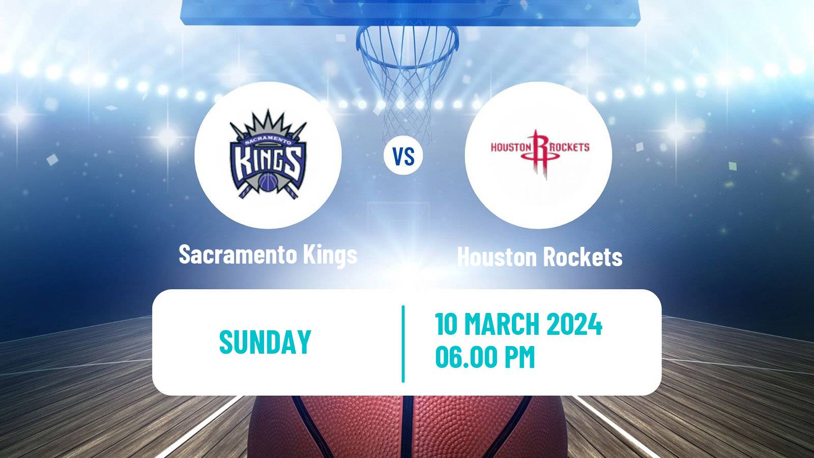Basketball NBA Sacramento Kings - Houston Rockets