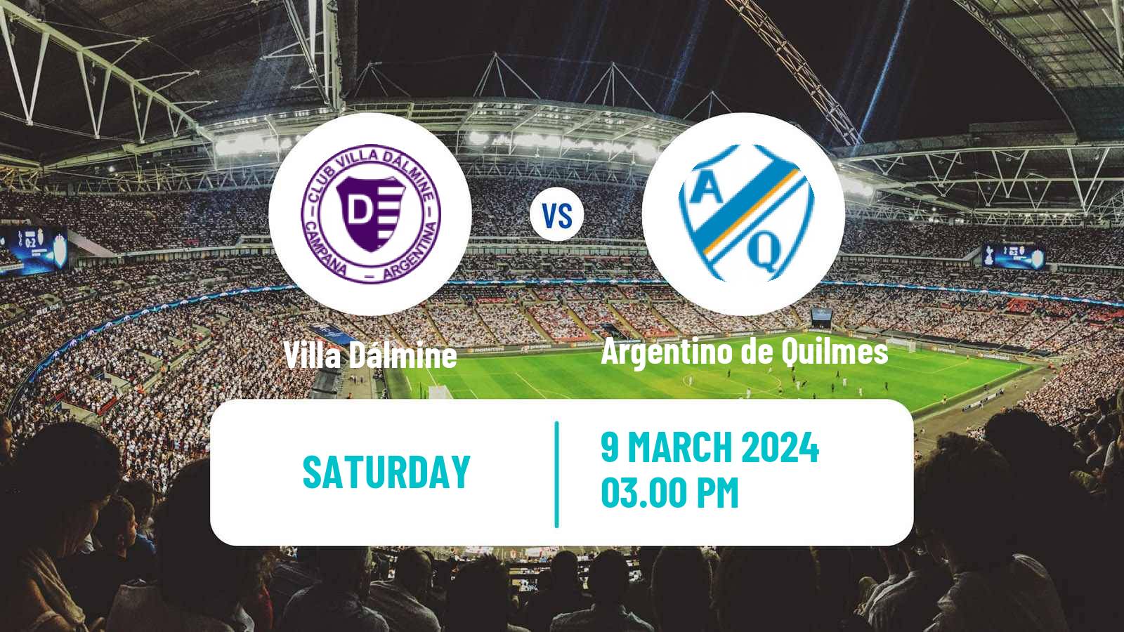 Soccer Argentinian Primera B Villa Dálmine - Argentino de Quilmes