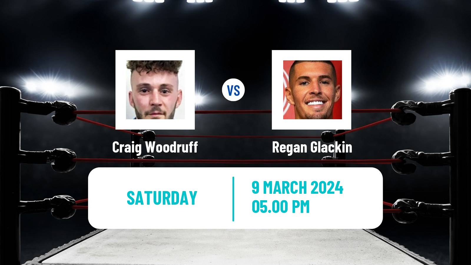 Boxing Lightweight Bbbofc Celtic Title Men Craig Woodruff - Regan Glackin
