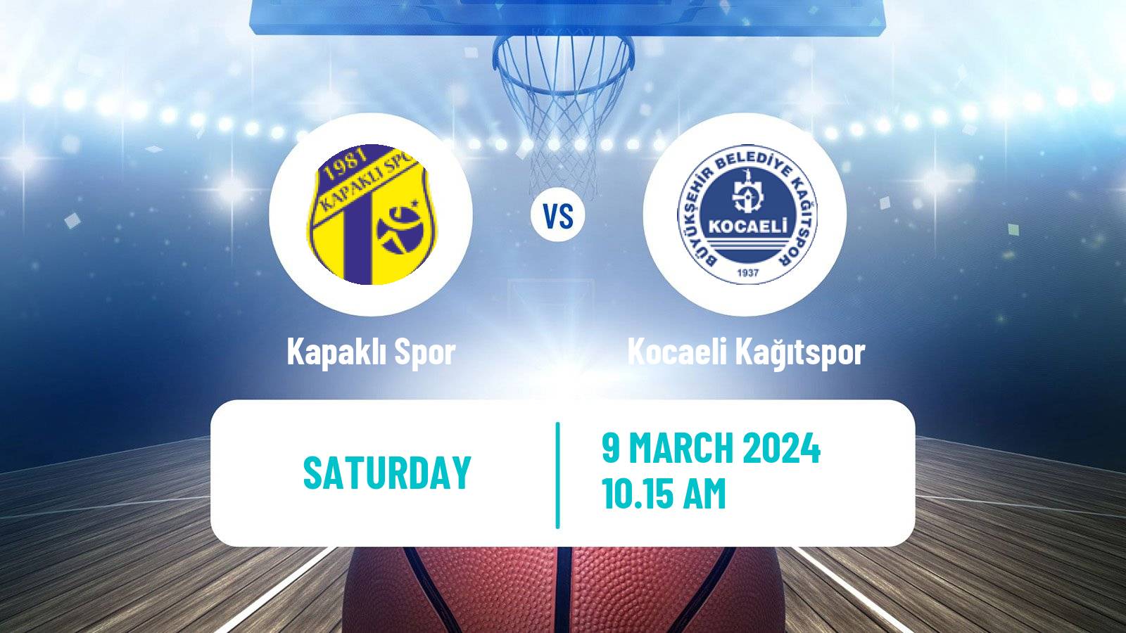 Basketball Turkish TBL Kapaklı Spor - Kocaeli Kağıtspor
