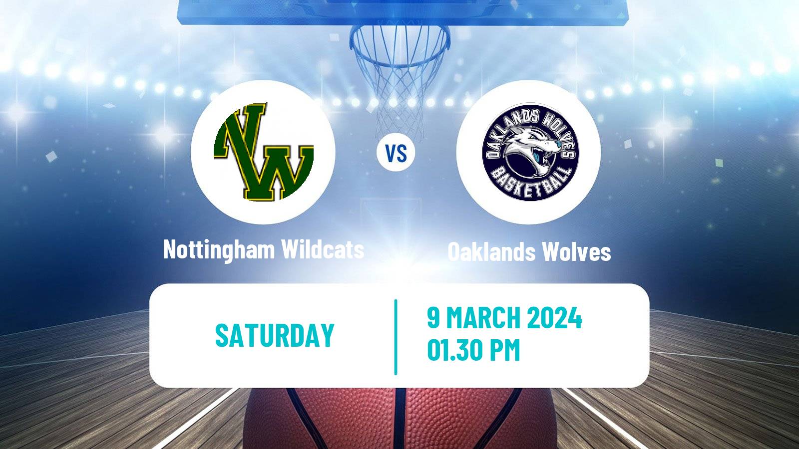 Basketball British WBBL Nottingham Wildcats - Oaklands Wolves