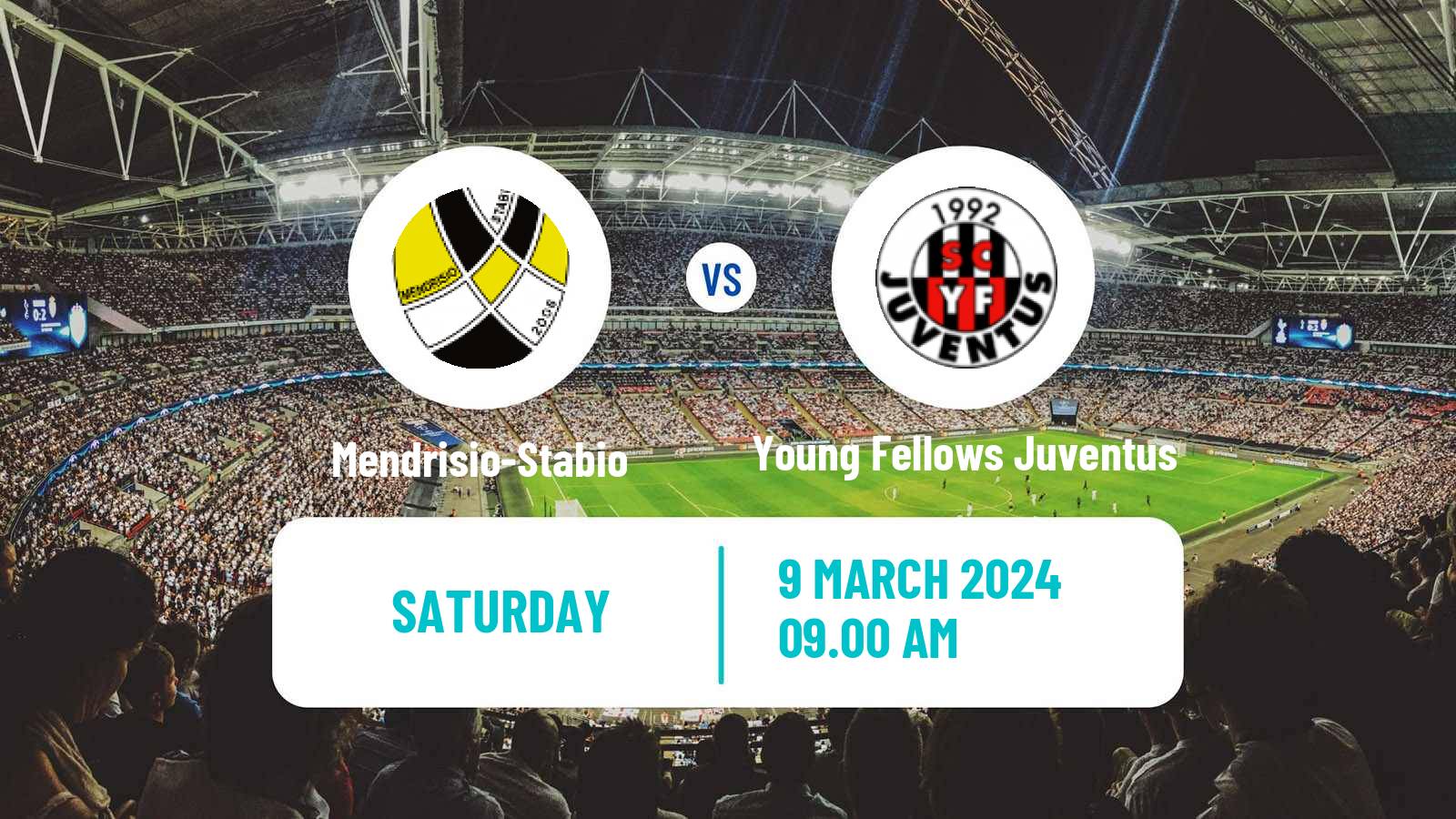 Soccer Swiss 1 Liga Classic Group 3 Mendrisio-Stabio - Young Fellows Juventus