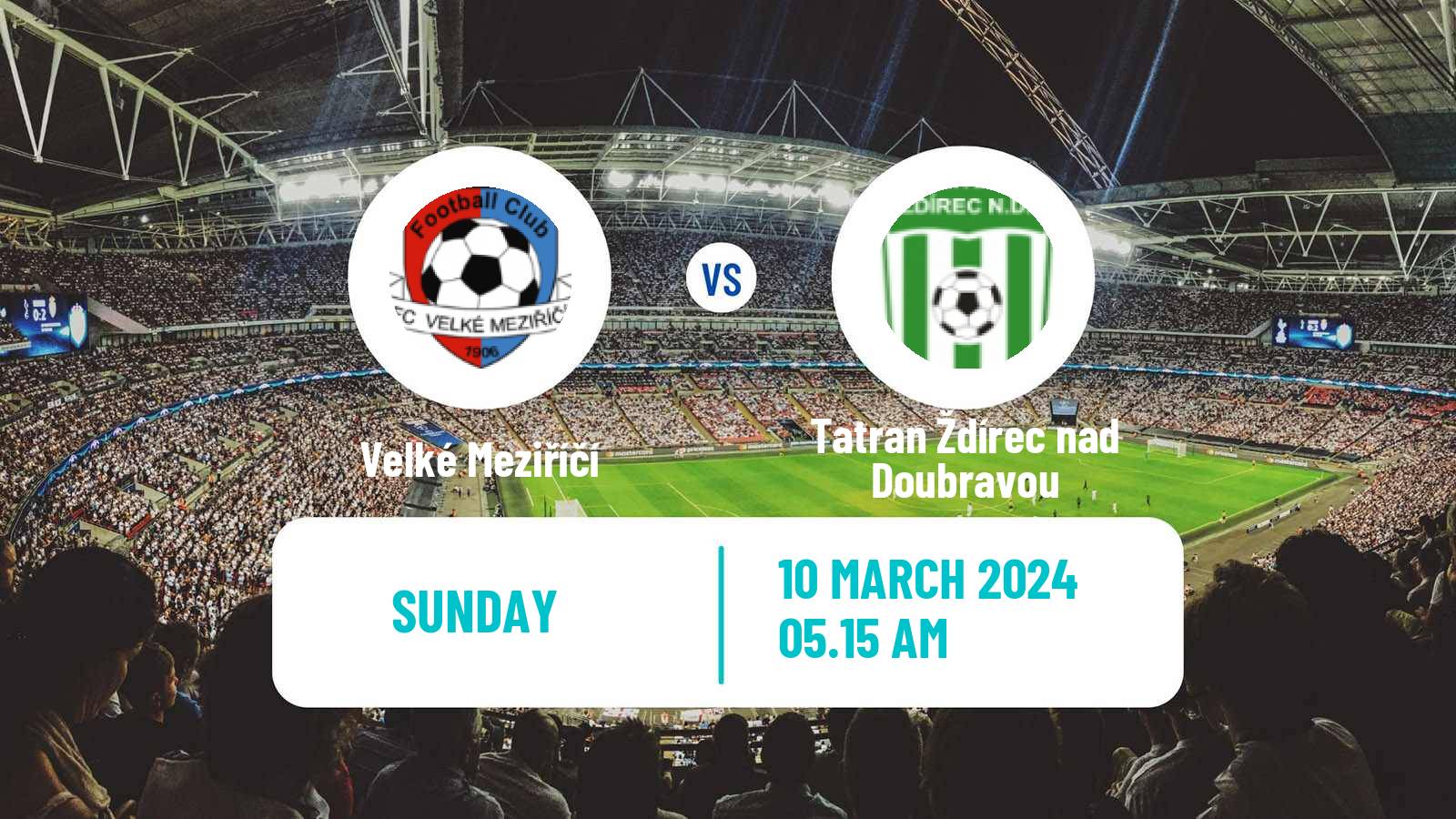 Soccer Czech Division D Velké Meziříčí - Tatran Ždírec nad Doubravou
