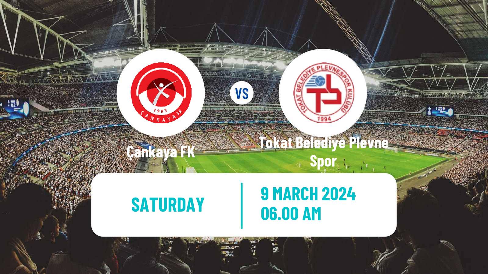 Soccer Turkish 3 Lig Group 4 Çankaya - Tokat Belediye Plevne Spor