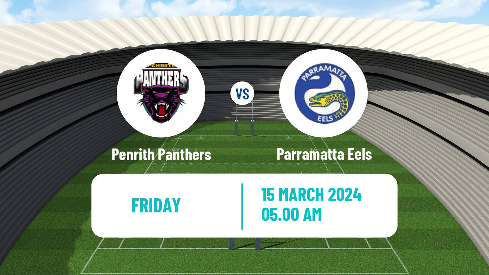 Rugby league Australian NRL Penrith Panthers - Parramatta Eels