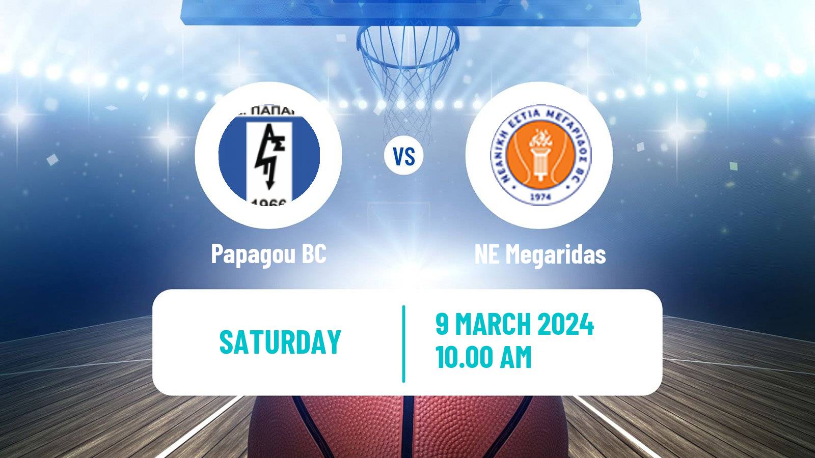 Basketball Greek Elite League Basketball Papagou - Megaridas
